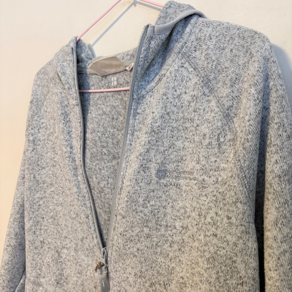 Mountain Warehouse Nevis Full Zip Fleece Lined Hoodie Grey Womens Size 10 NWT - Picture 4 of 5